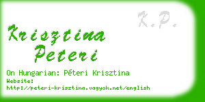 krisztina peteri business card