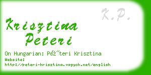 krisztina peteri business card